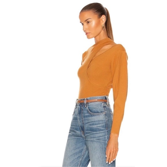 ALC Addison Cold Shoulder Top in Cashew Women's Size Large used lightly - Picture 5 of 7